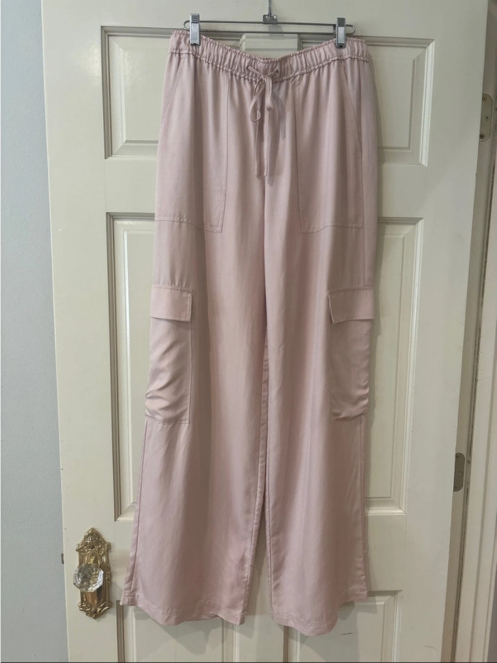 Sanctuary Blush Pink Wide-Leg Cargo Pants